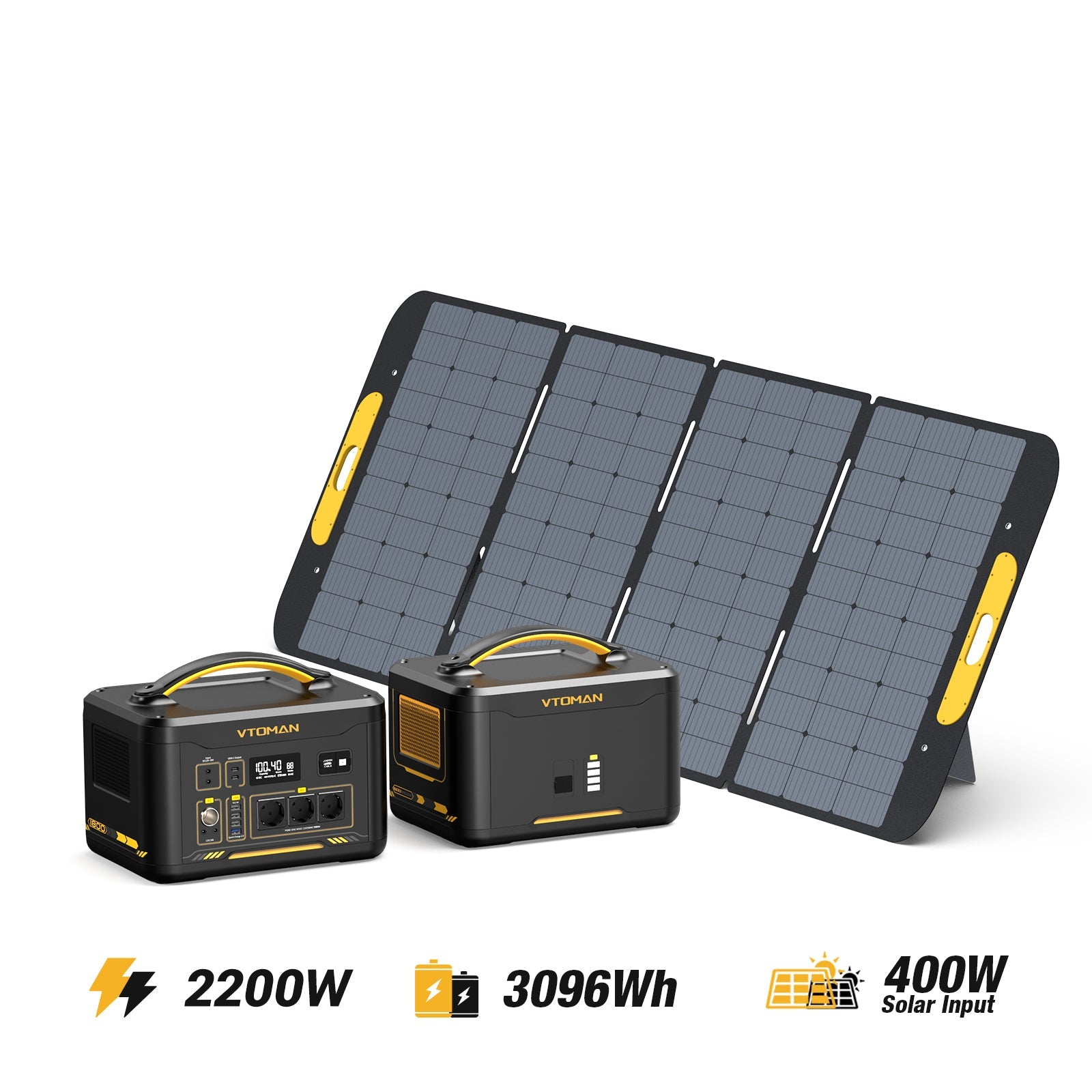 Jump 2200W/3096Wh 400W Solargenerator mit 22000Pa Auto-Staubsauger