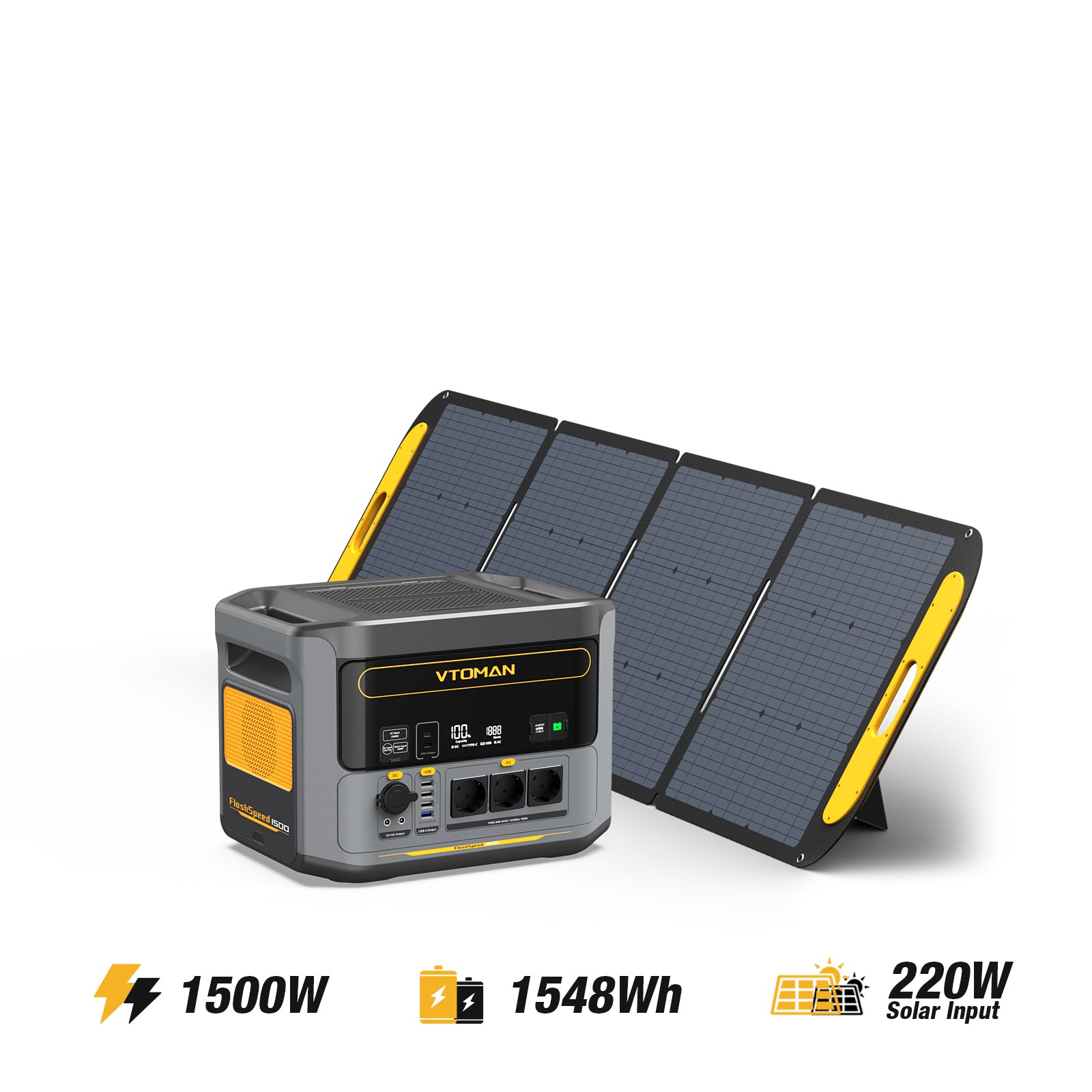 FlashSpeed 1500W/1548Wh 220W Pro Solargenerator
