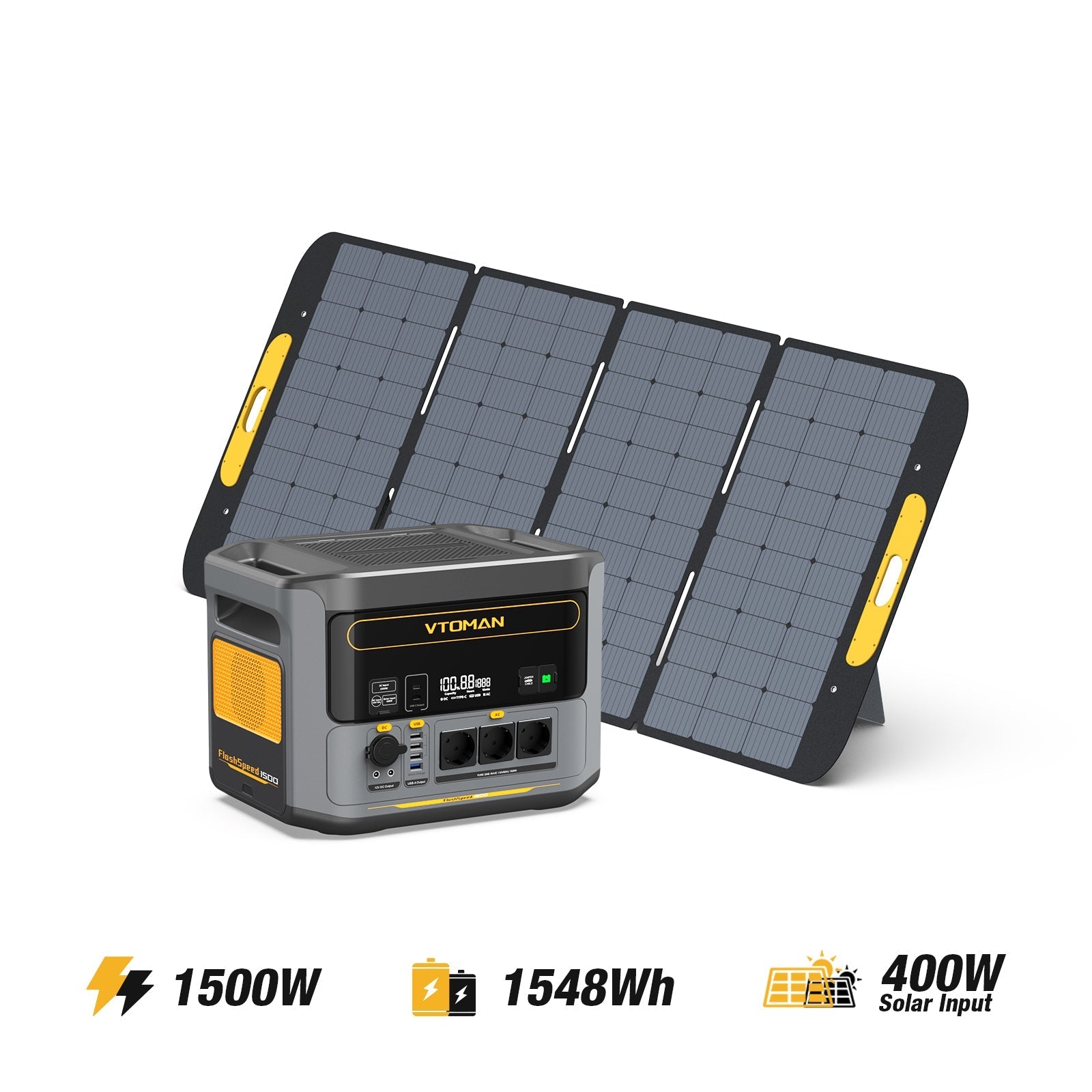 FlashSpeed 1500W/1548Wh 400W Solargenerator